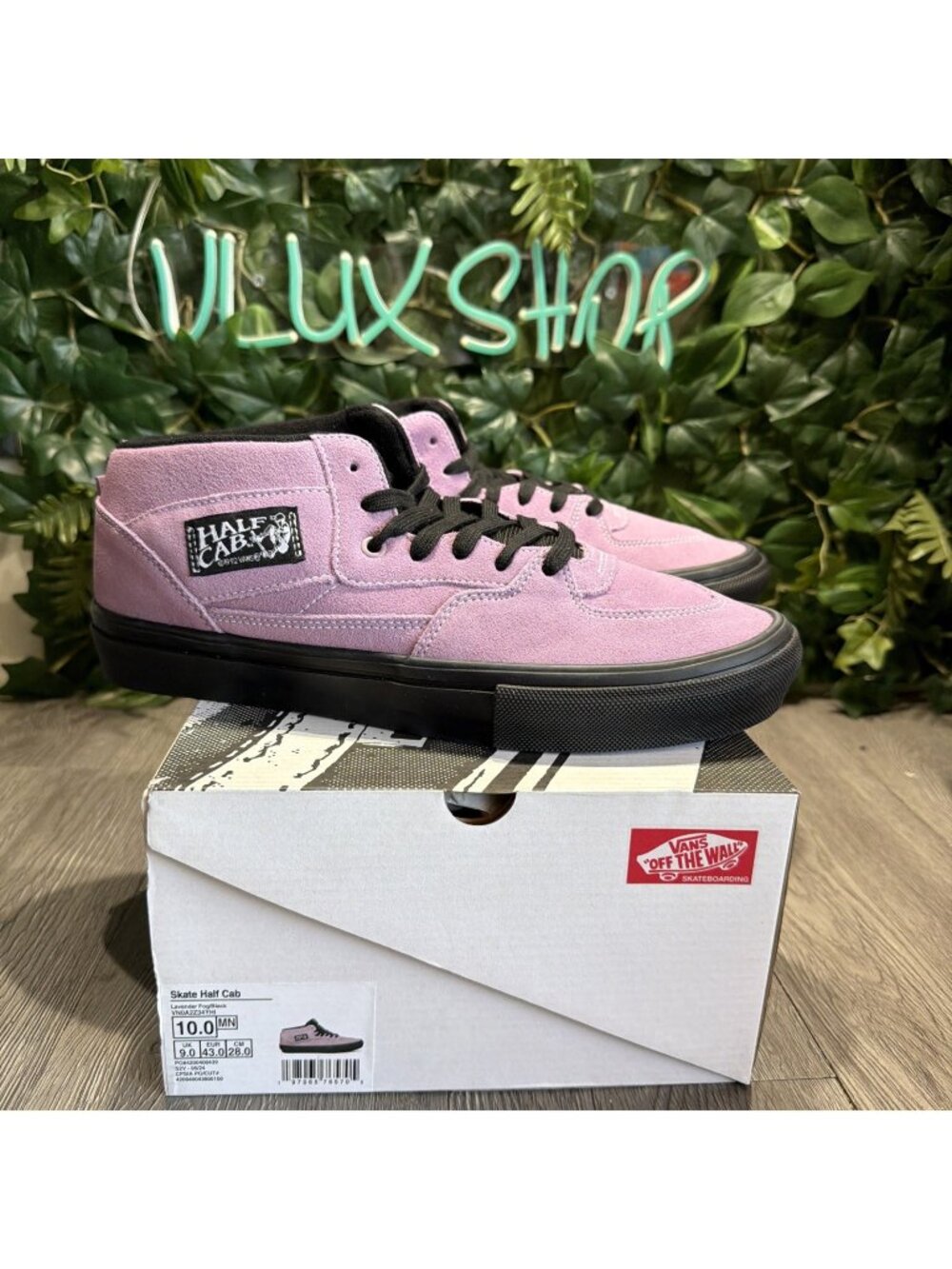 Vans Skate Half Cab Lavender Fog Black Size US 9.5 Men New VN0A2Z34YHI Sneaker